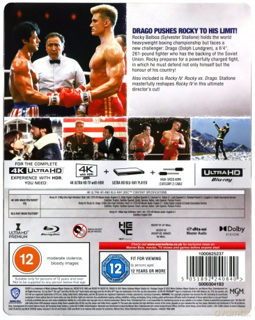 Rocky IV (steelbook) [Blu-Ray 4K]+[Blu-Ray]