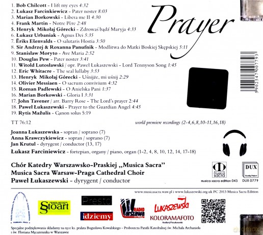 Chór Katedry Warszawsko-Praskiej: Musica Sacra Prayer [CD]