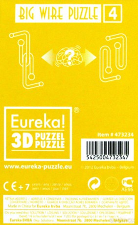 Łamigłówka druciana DUŻA NR 4 (ŻÓŁTA) [GRA]