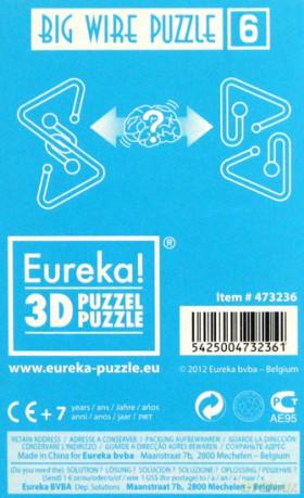 Łamigłówka druciana DUŻA NR 6 (NIEBIESKA) [GRA]