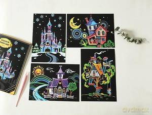 Magiczna Zdrapka Budynki 4w1 (20 x 14 cm)