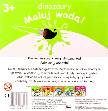 Maluj Wodą Dinozaury [KSIĄŻKA]