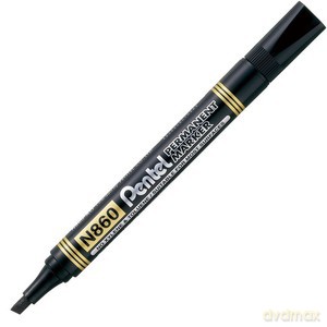 Marker permanentny N860 ścięta końc. czar., Pentel