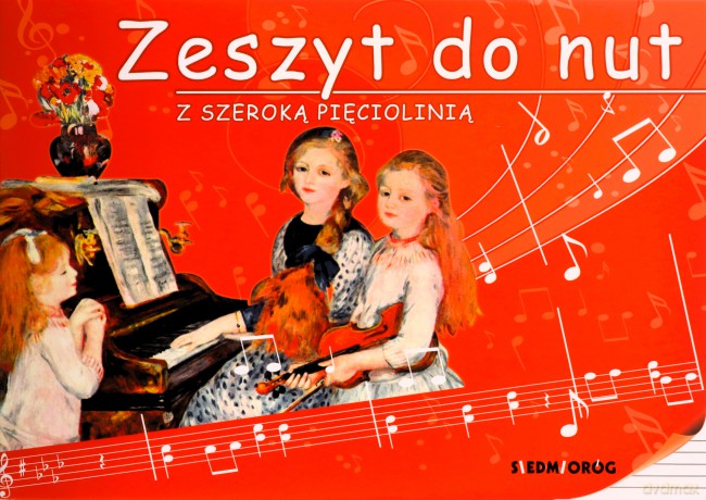 Zeszyt do nut z szeroką pięciolinią