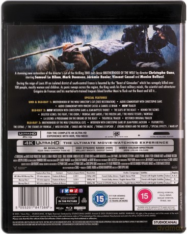 Brotherhood Of The Wolf (Braterstwo wilków) [Blu-Ray 4K]+[Blu-Ray]