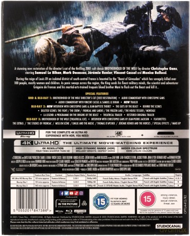 Brotherhood Of The Wolf (Braterstwo wilków) [Blu-Ray 4K]+[Blu-Ray]