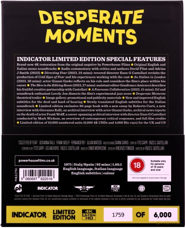 Cold Eyes Of Fear (Limited) [Blu-Ray 4K]