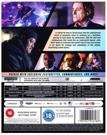 John Wick Quadrilogy (4 Films) [4xBlu-Ray 4K]
