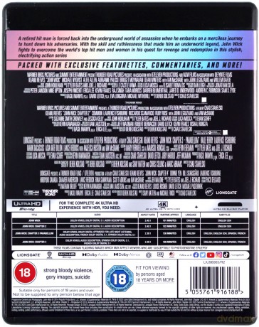 John Wick Quadrilogy (4 Films) [4xBlu-Ray 4K]