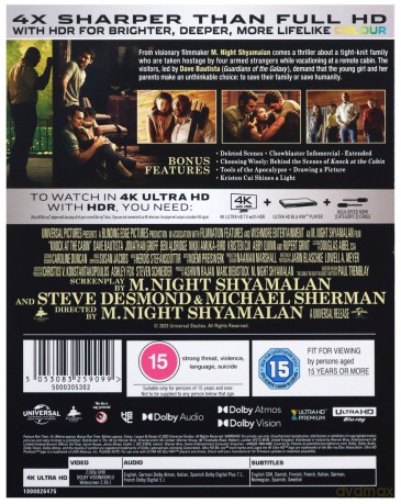 Knock at the Cabin (Pukając do drzwi) [Blu-Ray 4K]