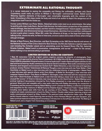 Naked Lunch (Limited) (Nagi lunch) [Blu-Ray 4K]