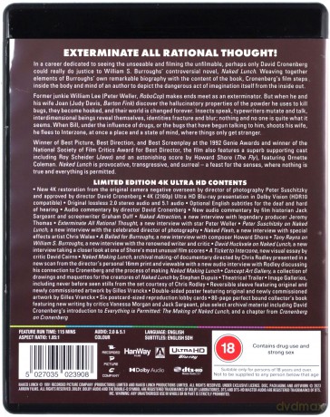 Naked Lunch (Limited) (Nagi lunch) [Blu-Ray 4K]