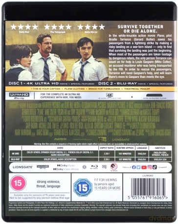 Plane [Blu-Ray 4K]+[Blu-Ray]