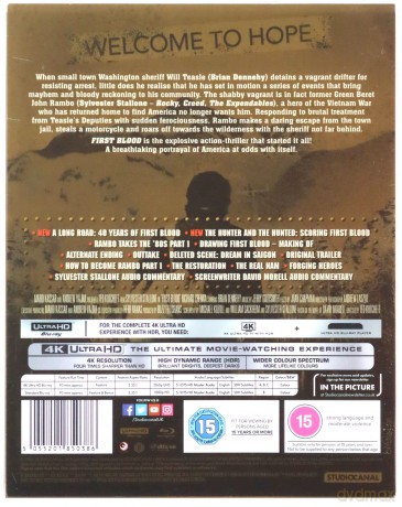 Rambo Anniversary Edition (steelbook) [Blu-Ray 4K]+[Blu-Ray]