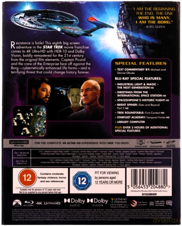 Star Trek VIII - First Contact (Star Trek: Pierwszy kontakt) [Blu-Ray 4K]+[Blu-Ray]