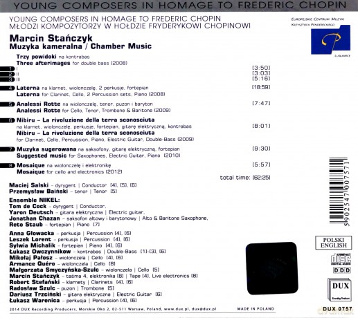 Marcin Stańczyk: Chamber Music [CD]
