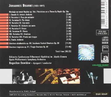 Johannes Brahms ×Variations On A Theme By Haydn [CD]