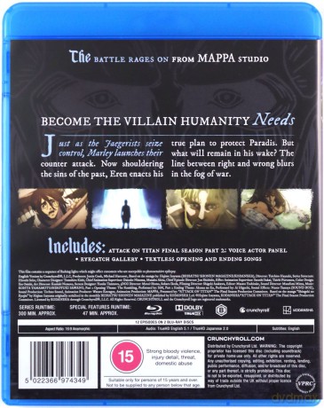 Attack On Titan Final Season Part 2 (Atak Tytanów) [Blu-Ray]