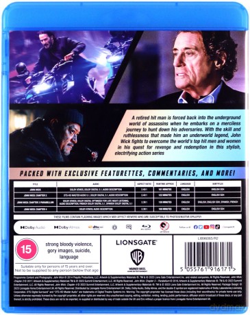 John Wick Quadrilogy (4 Films) [Blu-Ray]