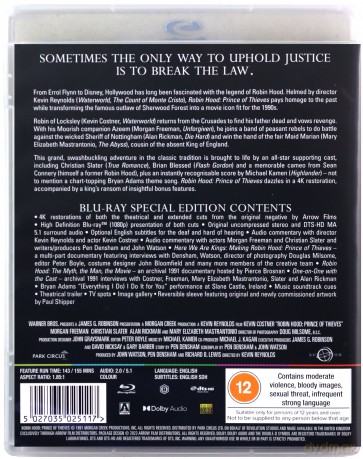 Robin Hood - Prince Of Thieves (Robin Hood: Książę złodziei) [Blu-Ray]