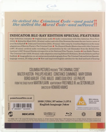 The Criminal Code (Ludzie za kratami) [Blu-Ray]