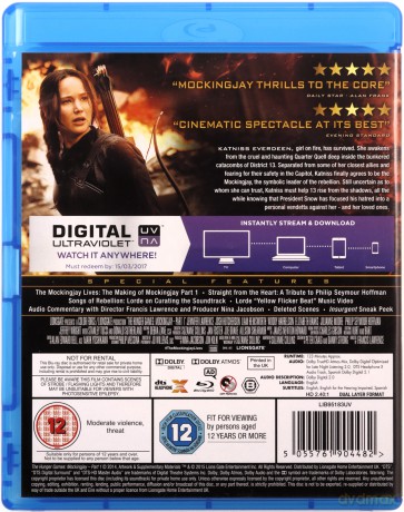 The Hunger Games - Mockingjay Part 1 (Igrzyska śmierci: Kosogłos. Część 1) [Blu-Ray]
