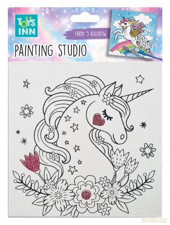Canvas unicorn kwiaty zestaw do malowania