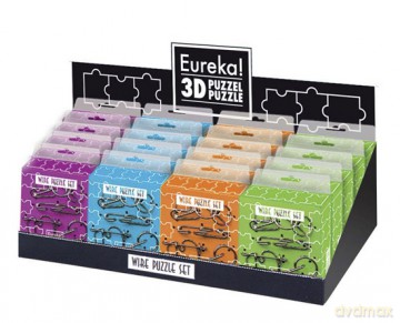 Łamigłówki druciane EUREKA KOLOROWE - 20 kpl. w displayu [GRA]
