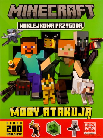 Moby atakują. Naklejkowa przygoda. Minecraft [KSIĄŻKA]
