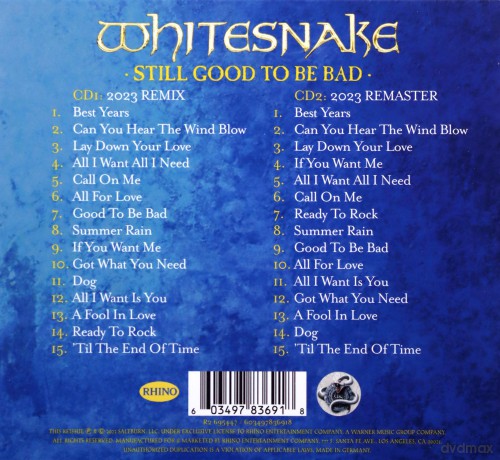 Whitesnake: Still... Good To Be Bad [2CD]