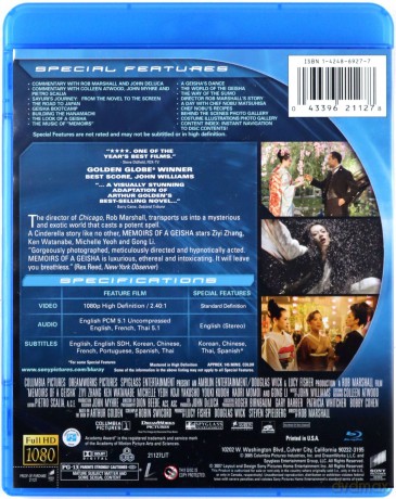 Memoirs of a Geisha (Wyznania gejszy) [Blu-Ray]