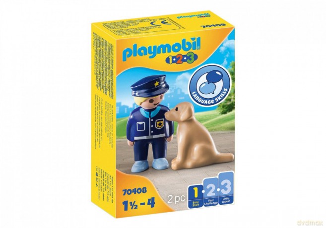 Figurki 1.2.3 70408 Policjant z psem
