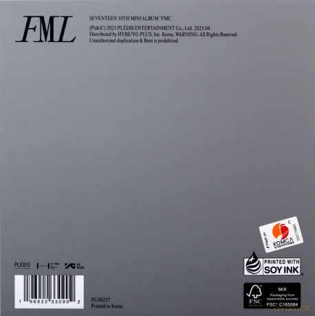 Seventeen: 10th Mini Album FML (Carat Version) [CD]