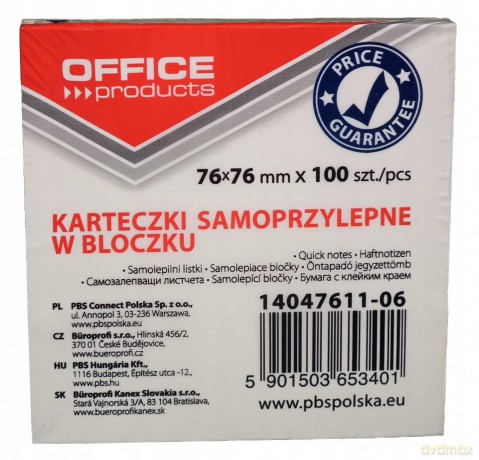 Karteczki samoprzylepne 6x76 mm 100 szt.
