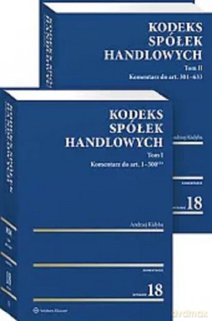 Kodeks spółek handlowych Komentarz (Tom 1-2) - Andrzej Kidyba [KSIĄŻKA]