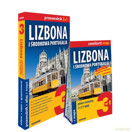 Lizbona i środkowa Portugalia 3w1 Przewodnik + atlas + mapa - Janusz Andrasz [KSIĄŻKA]