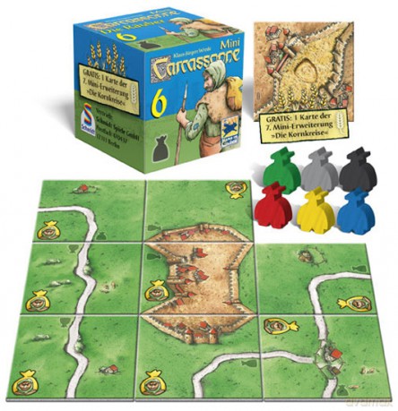 Carcassonne Mini: zestaw 6 dodatków [GRA PLANSZOWA]