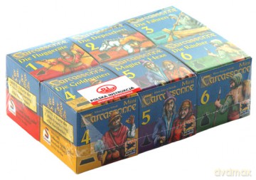 Carcassonne Mini: zestaw 6 dodatków [GRA PLANSZOWA]