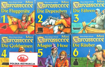 Carcassonne Mini: zestaw 6 dodatków [GRA PLANSZOWA]