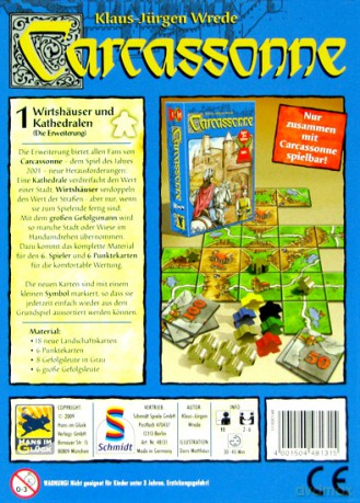 Carcassonne: 1. dodatek - Karczmy i katedry [GRA PLANSZOWA]