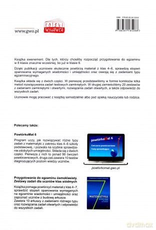 Matematyka Zestaw zadań dla uczniów klas szóstych Przygotowanie do egzaminu ósmoklasisty - Orzeszek Agnieszka, Janowicz Jerzy [KSIĄŻKA]