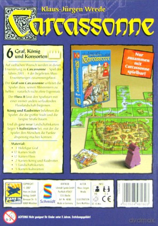 Carcassonne: 6. dodatek - Hrabia, król i poddani [GRA PLANSZOWA]