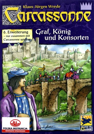 Carcassonne: 6. dodatek - Hrabia, król i poddani [GRA PLANSZOWA]