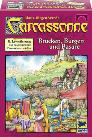 Carcassonne: 8. dodatek - Mosty, zamki i bazary [GRA PLANSZOWA]