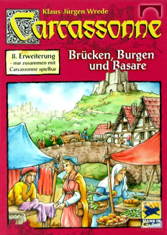 Carcassonne: 8. dodatek - Mosty, zamki i bazary [GRA PLANSZOWA]