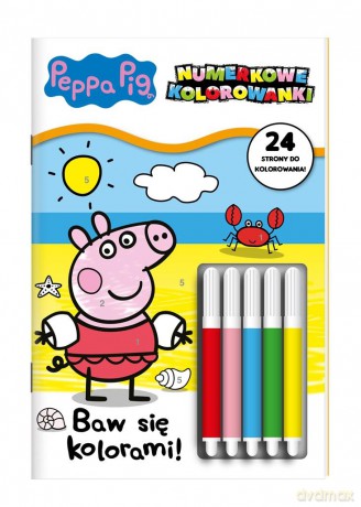 Peppa Pig Numerkowe kolorowanki 3 Baw sie kolorami! [KSIĄŻKA]