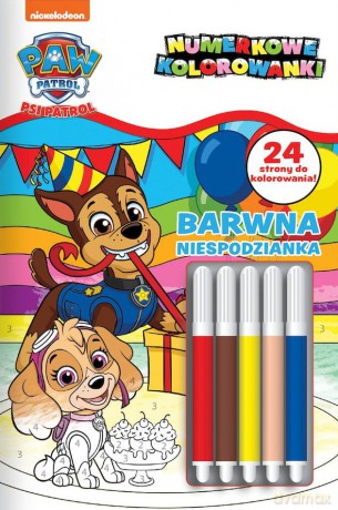 Psi Patrol Numerkowe kolorowanki 5 Barwna niespodzianka [KSIĄŻKA]