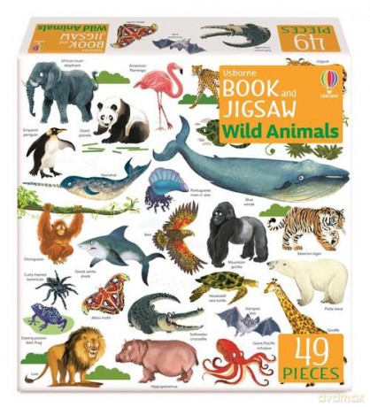 Usborne Book and Jigsaw Wild A [KSIĄŻKA]