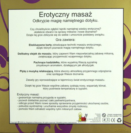 Erotyczny masaż - gra karciana [GRA]