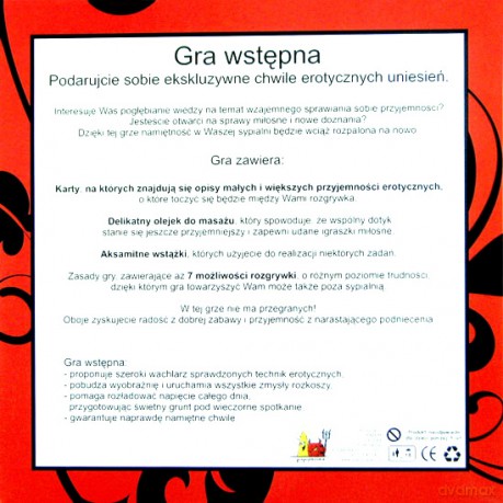 Gra wstępna - erotyczna gra karciana [GRA]